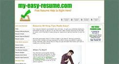 Desktop Screenshot of my-easy-resume.com