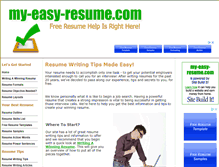 Tablet Screenshot of my-easy-resume.com